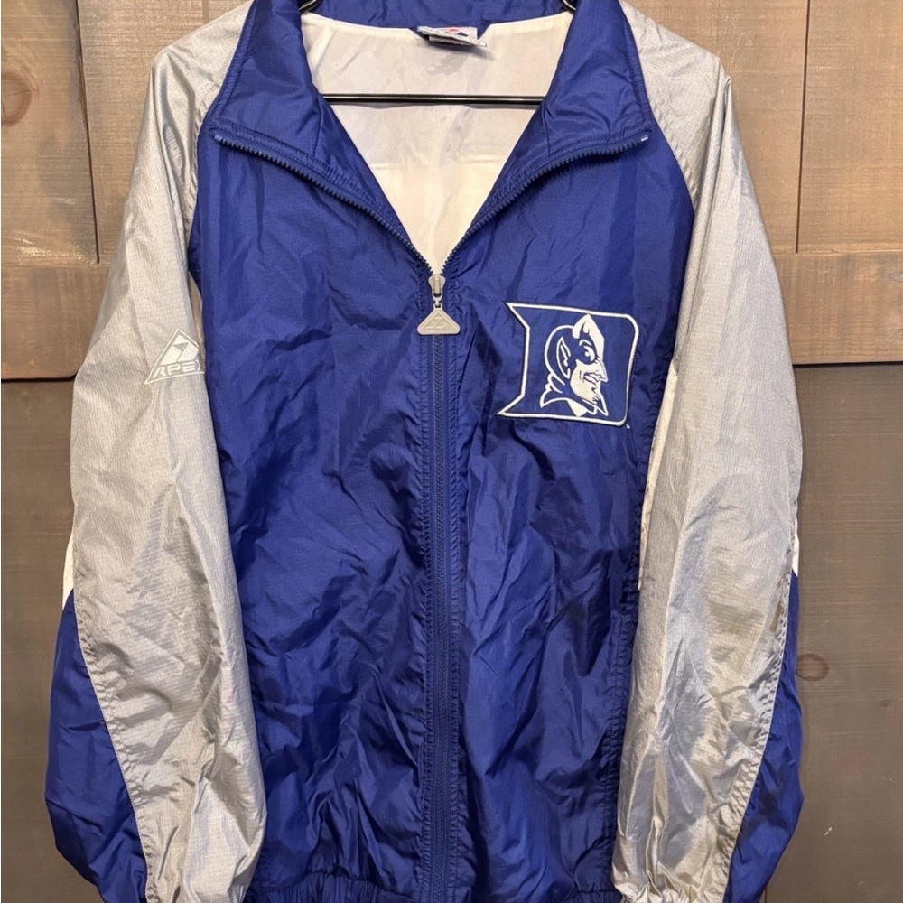 Vintage 90’s Duke Blue Devils Apex One Full Zip Jacket Windbreaker Size Large